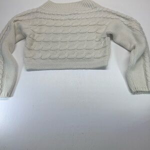 AKIRA Cream Cable Knit Sweater